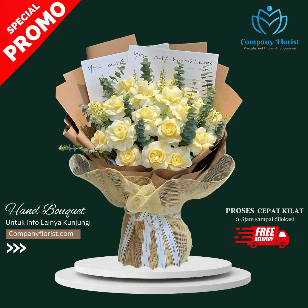 Hand Bouquet Baby Breath Minimalis